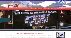 Desktop Screenshot of firstturnsteakhouse.com